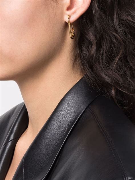 versace hoop earrings sale|Versace safety pin earrings.